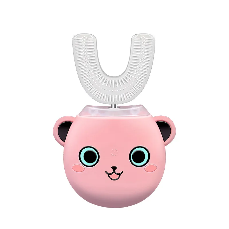 

Kid's Electric Toothbrush,Cartoon Silicone U-Shaped Children Power Electric Ultrasonic Toothbrush, Suitable for 2-6 Years Old