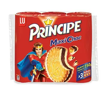 

Príncipe Maxi Choc - Galletas sandwich con relleno de chocolate, 750 g - [pack de 2]