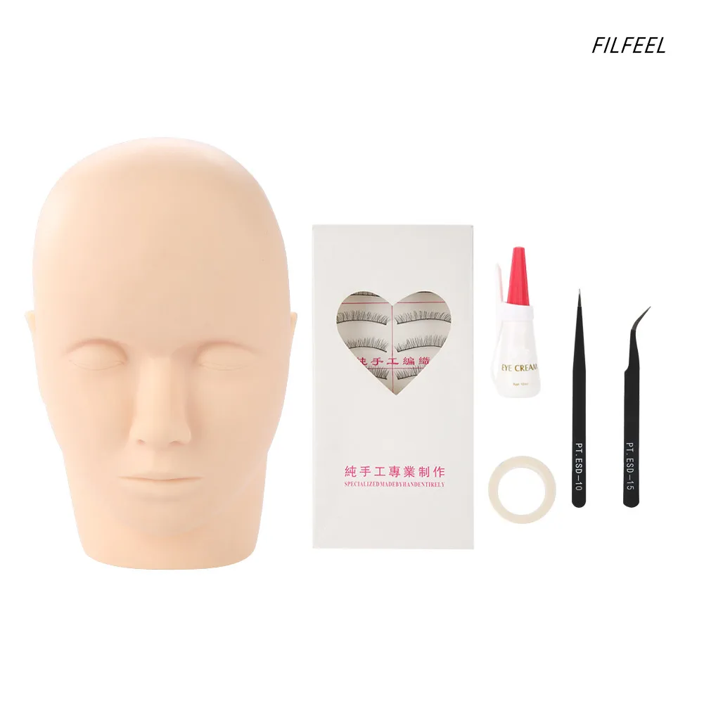 Манекен тренировочный с плоской головкой Макияж ресницы Тренировочный Набор для