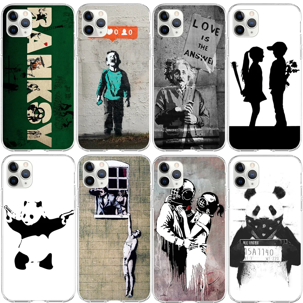 Чехол для телефона ciciber Banksy мягкий чехол из ТПУ с рисунком граффити iphone 11 Pro Max 7 8 6 S