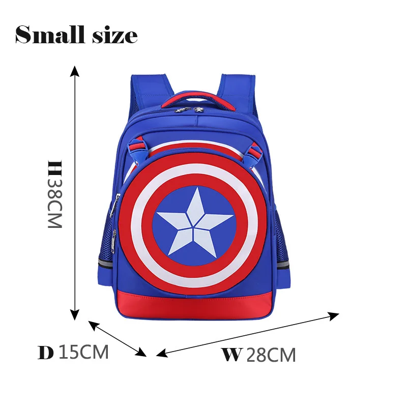 New Arrival Waterproof Kids Bag School Cartoon 3D Special Spiderman Bags For Boys Captain America Children's Mochilas Escolares
