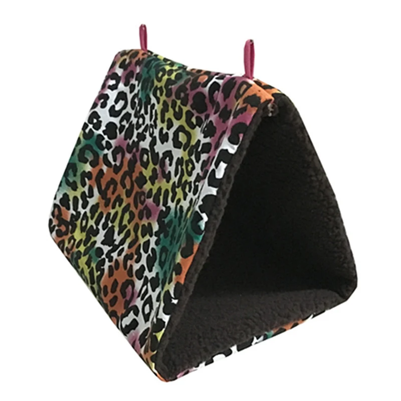 

Fluffy Bird Parrot Hammock Hanging Cave Cage Plush Warm Happy Tent Hut Beds