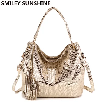 

Gold Tassel Women Bags Vintage Hobo Female Red Leather Handbags Large Ladies Shoulder bags Big Crossbody Bags for Women 2020