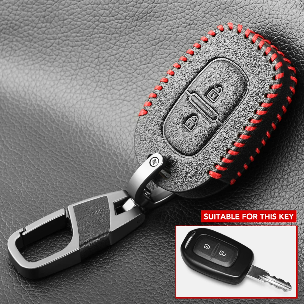 Key Case Leather Car Keychain For Renault Koleos Kadjar Megane Arkana Scenic Sandero QM5 QM6 accessories