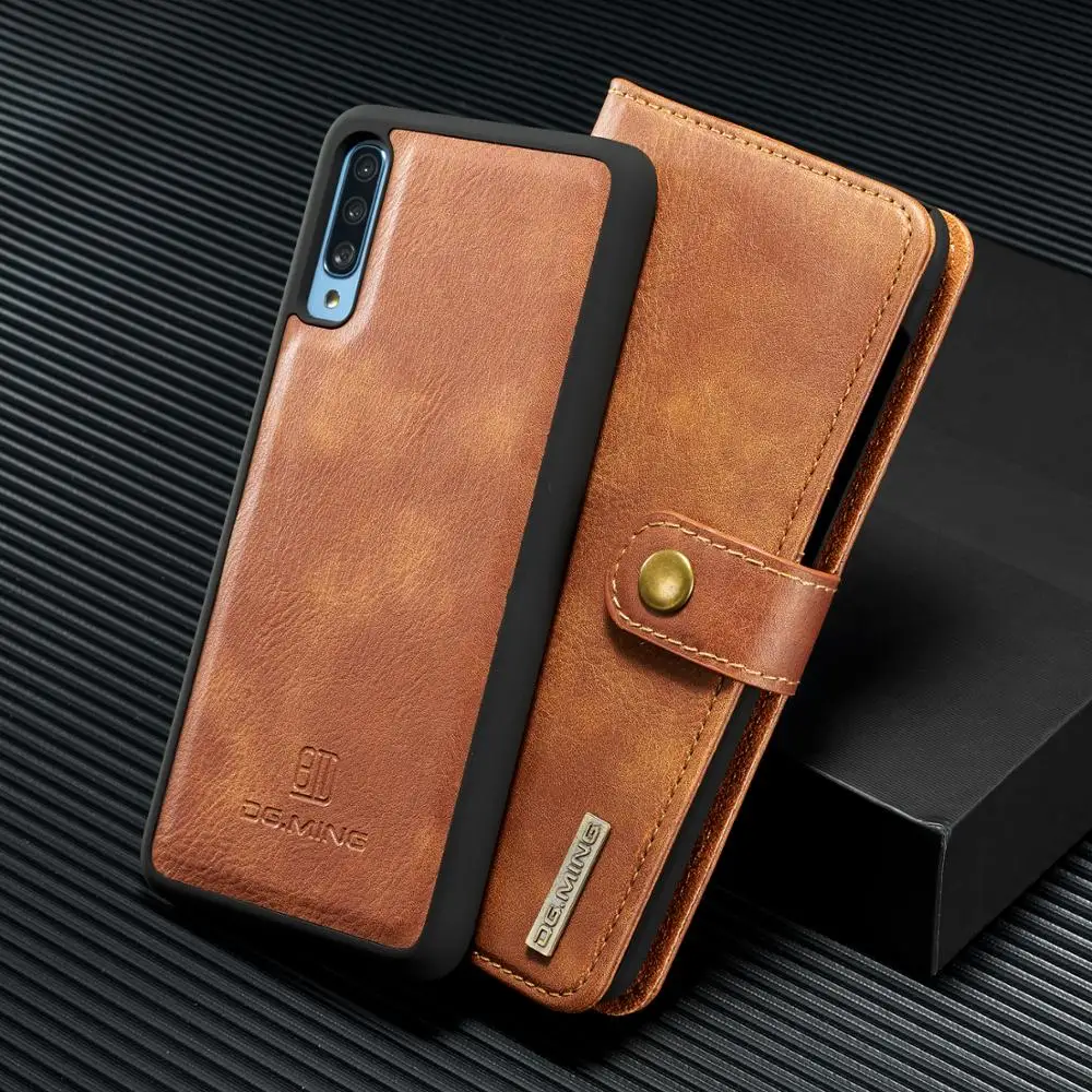 

Phone Case For Samsung Galaxy A70 A50 A40 A30 A20 A10 Luxury PU Leather Stand Wallet Detachable Magnetic 2 in 1 Card Case Cover