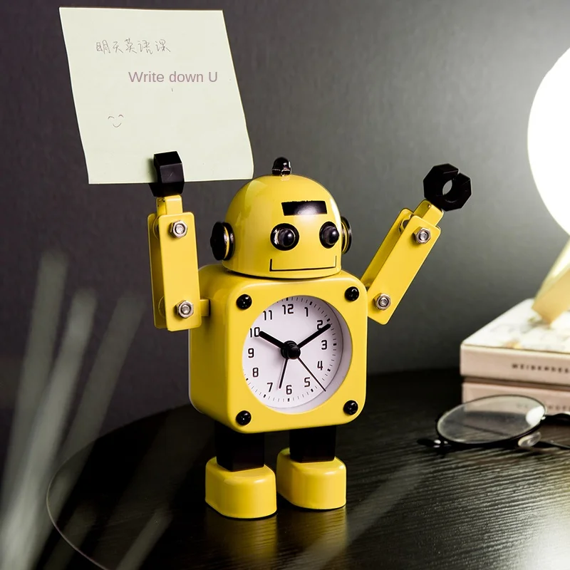 Robot-shaped alarm clock home decoration christmas gift Anime cartoon character kids toys birthday present European style | Дом и сад
