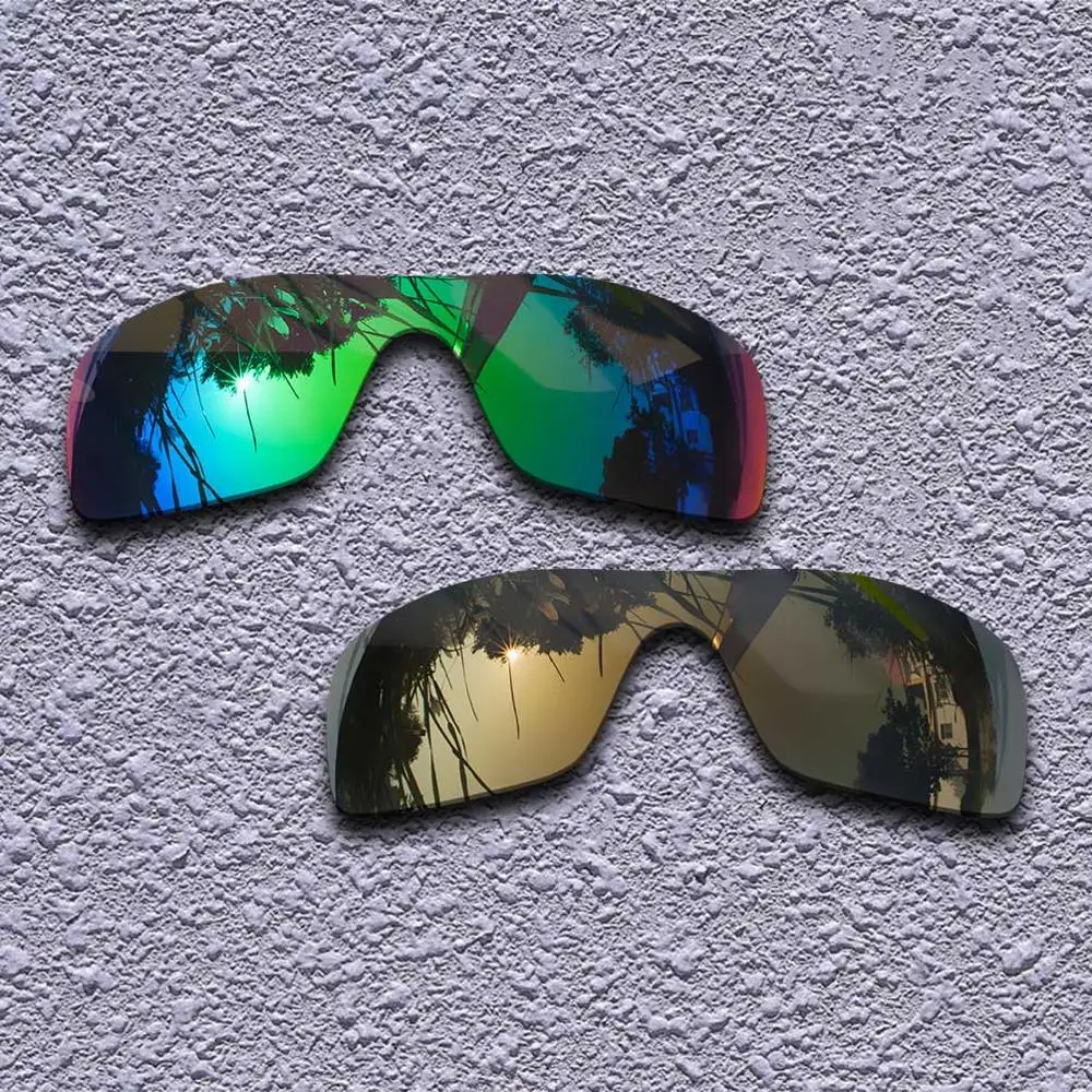 2 пары поляризованных сменных линз для солнцезащитных очков Oakley Batwolf-несколько вариантов - Цвет линз: Green-Copper