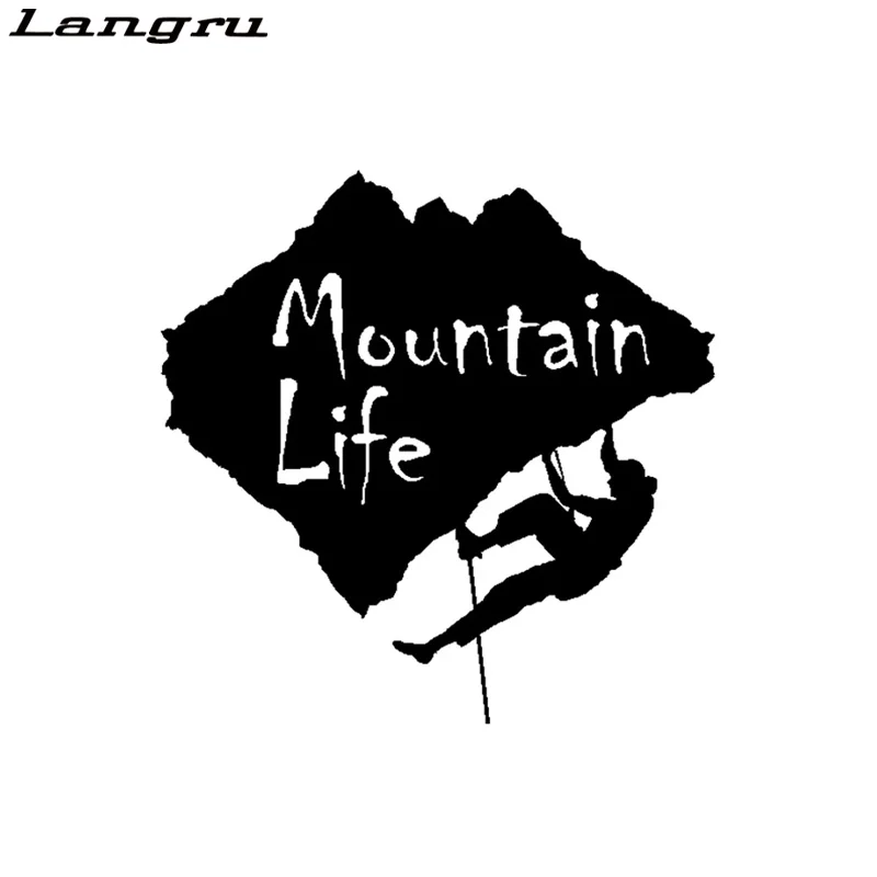 

Langru 14.9cm*15.6cm Enjoy A Good Mountain Life Climbing Exquisite Vinyl Car Sticker Decal Car Accessories Jdm
