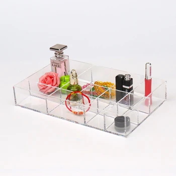 

1Pc 12 Grids Acrylic Cosmetic Case PS Lipstick Holder Makeup Storage Rack Box Organizer Travel Storage Container (Transparent)