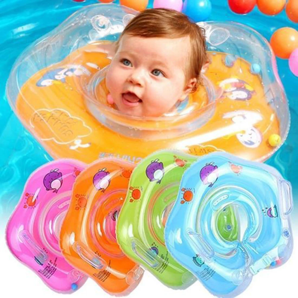 

Swimming Pool Accessories Baby Swimming Ring Baby Neck Inflatable Bathing Circle Safety Child Newborns Bathing Pool Circle