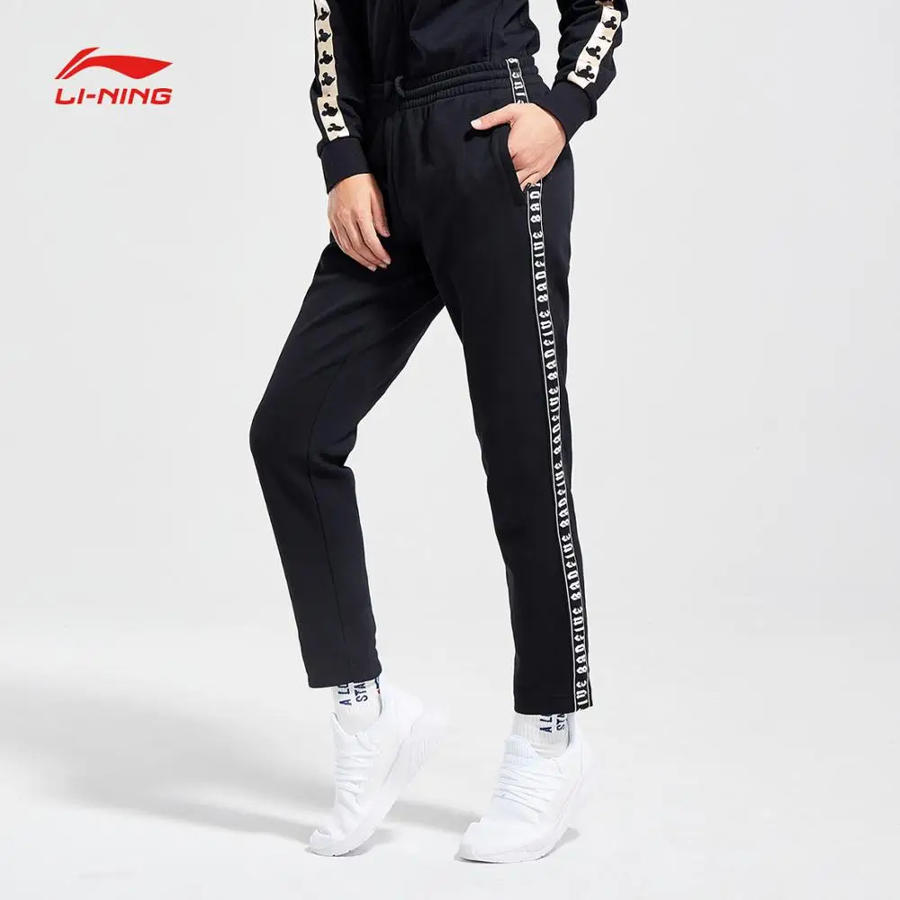 Li-Ning женские BAD FIVE баскетбольные спортивные брюки стандартные 82% хлопок 18% полиэстер подкладка спортивные брюки AKLN692 COND18