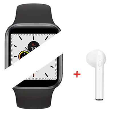 IWO 12 Bluetooth Смарт-часы Full Touch Спортивные Смарт-часы для Apple iOS Android сердечного ритма ЭКГ IP68 Водонепроницаемый IWO11 IWO10 IWO9 - Цвет: Black add headset