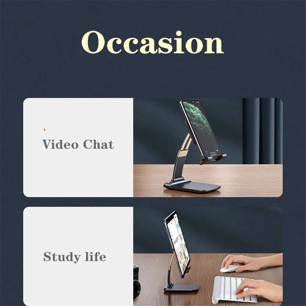 Adjustable Gravity Metal Phone Holder Stand For iPhone 12 iPad Xiaomi Foldable Desk Table Desktop Cell Smartphone Stand