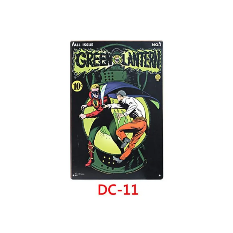 DC Hero Comic Бэтмен Супермен металлический знак Ретро металлический оловянный плакат с подписью доска для паба металлический винтажный домашний декор настенное искусство бар украшение