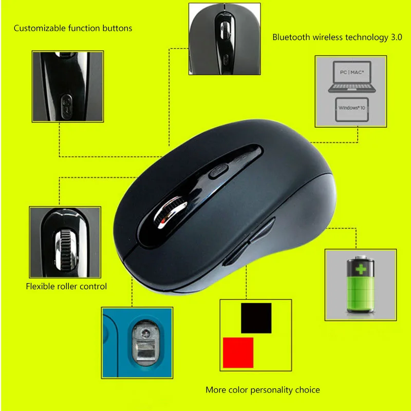 Беспроводная Bluetooth мышь 10 м подходит для Win7/Win8 Xp Macbook Iapd|Мыши| |