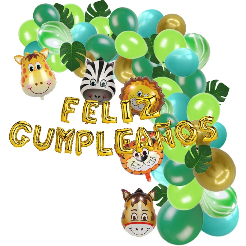 FELIZ CUMPLEANOS письмо воздушный шар из фольги Испания С Днем Рождения шар гирлянда Набор для арки День Рождения украшения для детской вечеринки