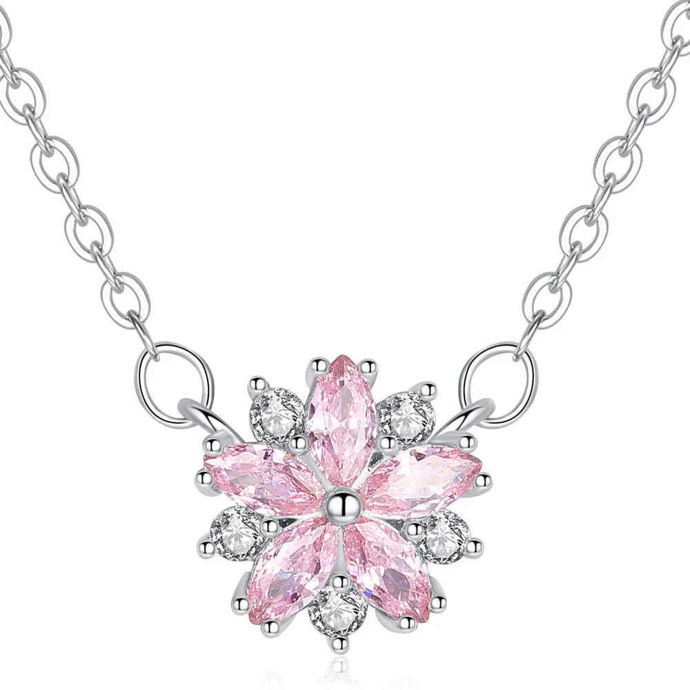 FXM розовая вишня Помолвочные цепочки ожерелье для женщин кулон ювелирное изделие