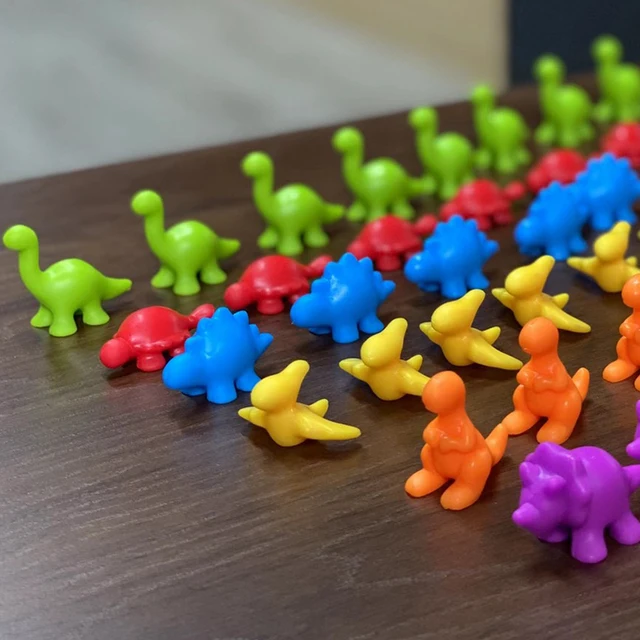 Colorful Montessori Sensory Toy Set Animal Model Children Counting Cognitive Color Cognition Early Education Toys for Children 4