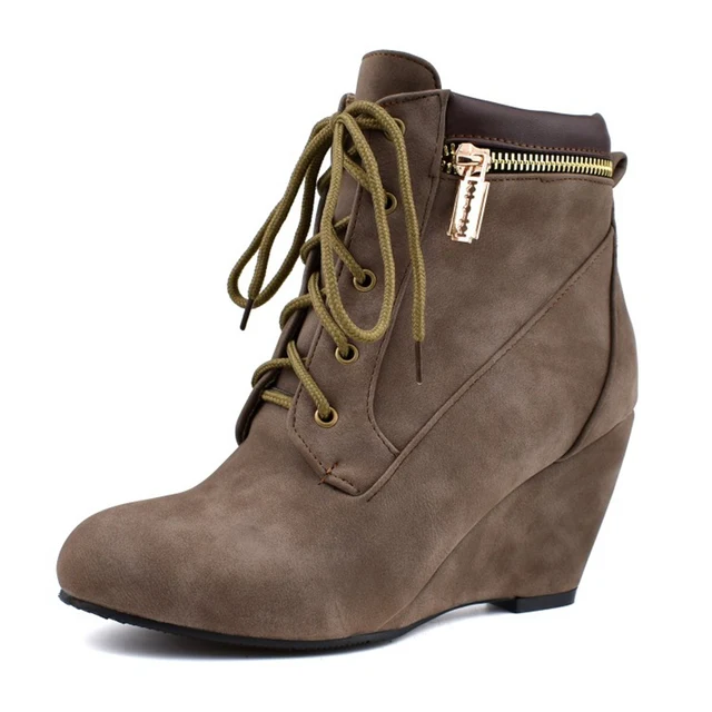 Reave Cat Brown Wedge Shoes Woman Ankle 