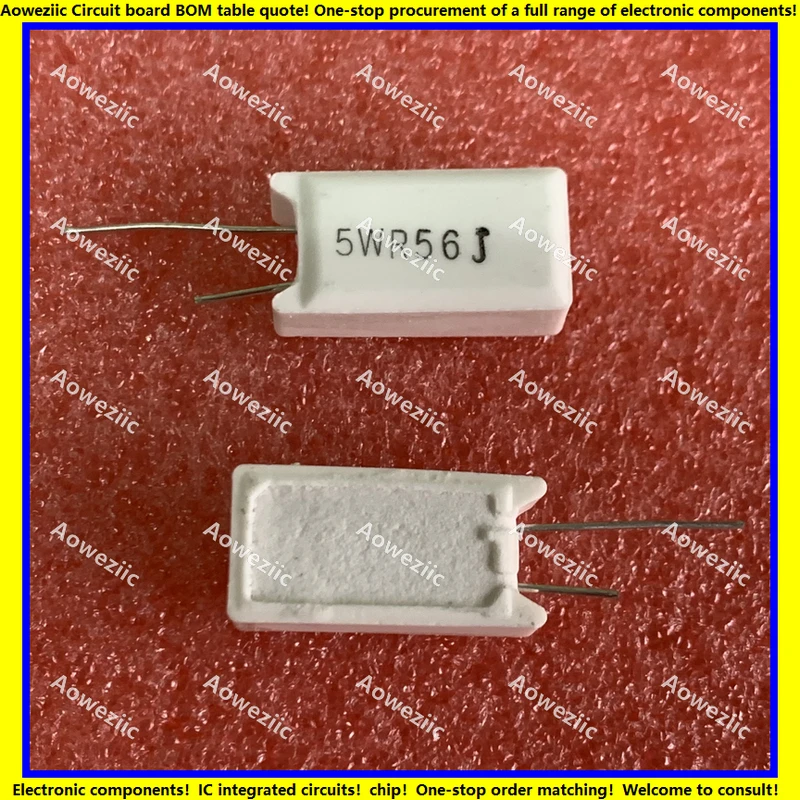 10 шт. фальцементное сопротивление 5W0.56ohm 5WR56J 5W0.56RJ 5w0.56Ω керамическое точность ± 5%