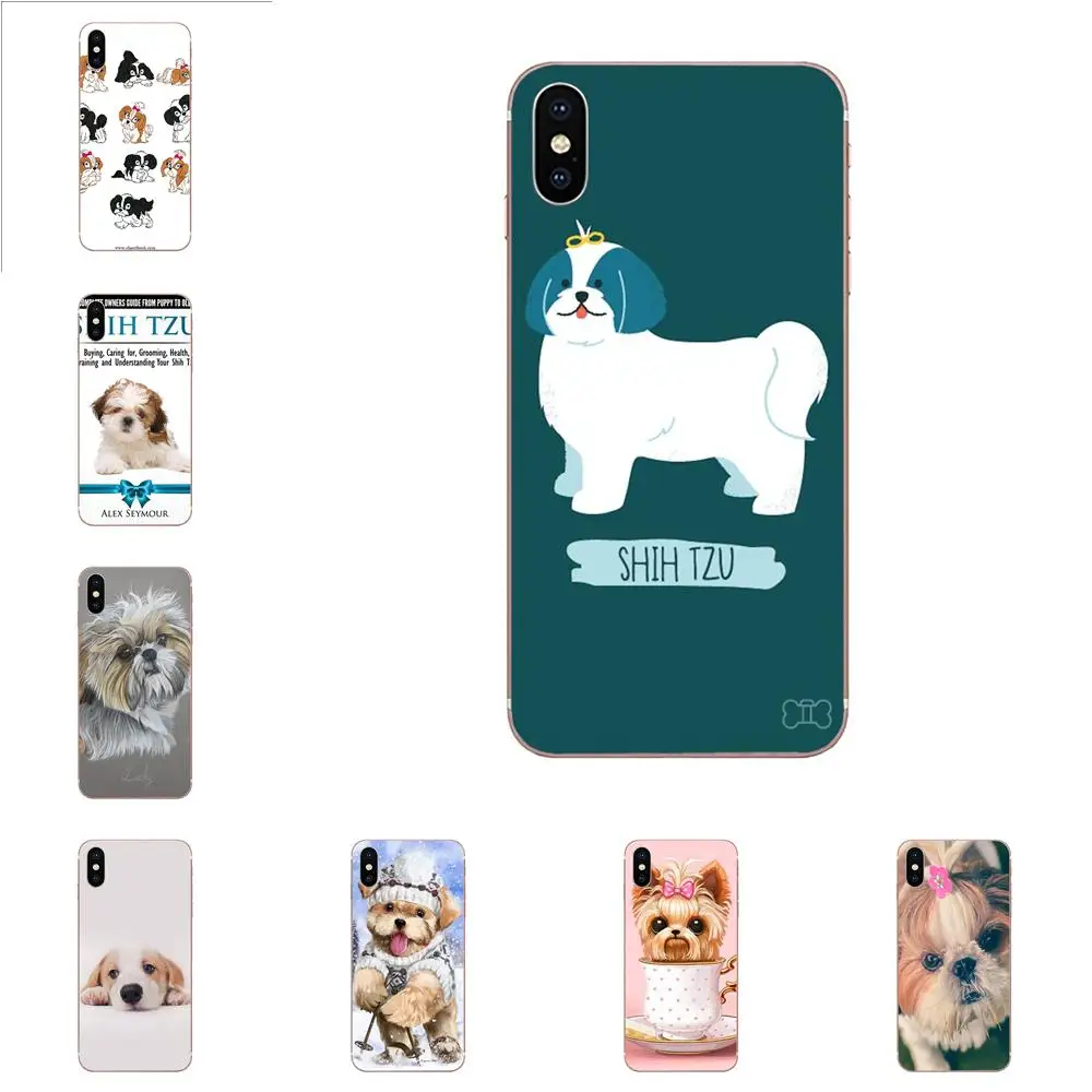 Мягкий резиновый чехол для телефона милый тцу щенков собак Galaxy J1 J2 J3 J330 J4 J5 J6 J7 J730 J8