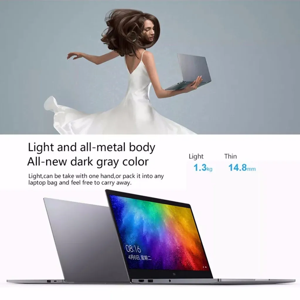 Xiaomi Air 13,3 дюймов i5-8250U 2 ГБ 8 ГБ DDR4 256 ГБ Распознавание отпечатков пальцев ноутбук Горячая Профессиональная ноутбук подлинное разрешение