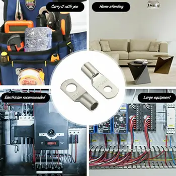 

140PCS/SET SC25-6 25-8 25-10 25-12 Copper Cable Lug Lugs Bolt Connector Copper Wire Hole Nose Kit Terminals Tinned Battery T7H8