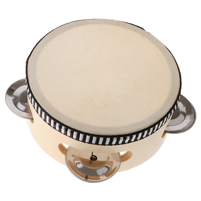 Tambourin en bois de 8 pouces, tambour à main, cloche, Instrument de  musique à Percussion, KTV éducatif, jeux de fête pour enfants - AliExpress