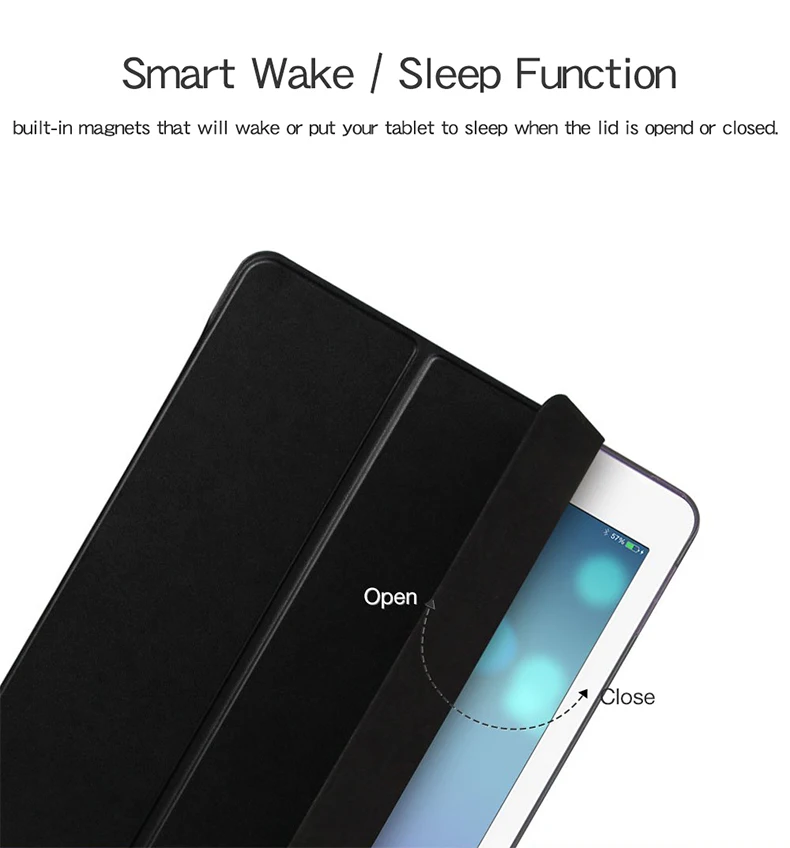 

Case For iPad air 2 Smart Stand PC Back Folio For iPad 7th Gen Protective case for ipad 9.7 2017 10.2 2019 pro 10.5 2019 mini4 5