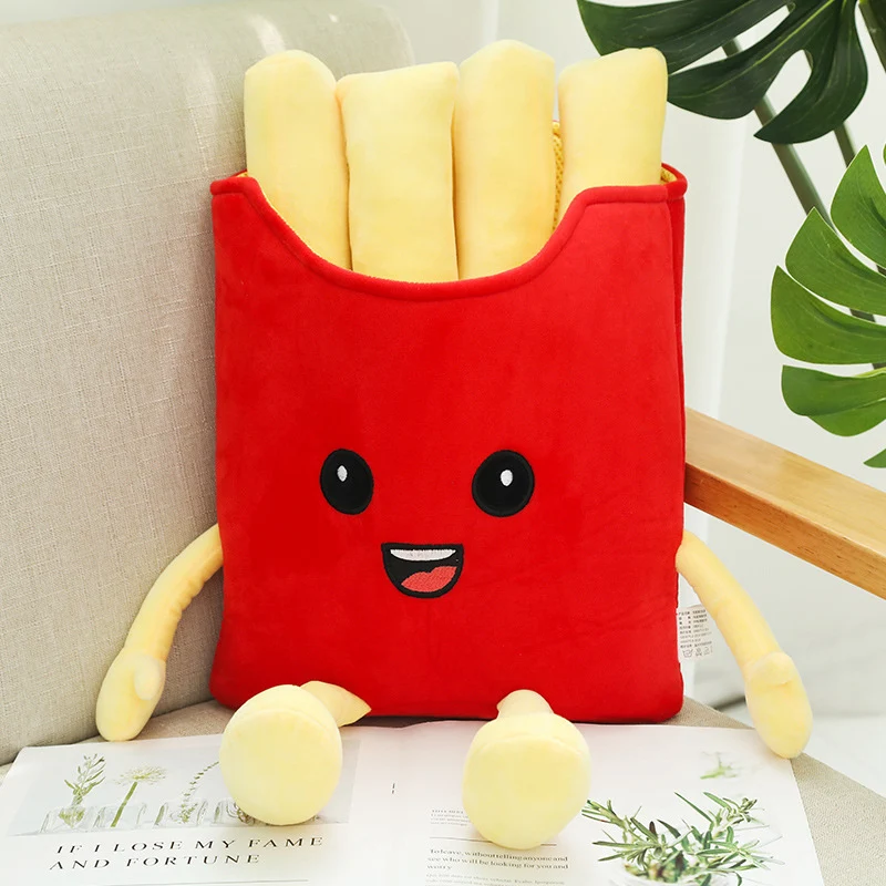 Hot Cute Cartoon Plush Hamburger French Fries Chicken Leg Toy Stuffed Food Popcorn Pizza Pillow Cushion Kids Toys Birthday Gift 5