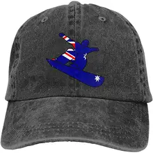 Fgeffs8, Австралийский флаг, сноуборд, унисекс, вареная бейсболка Jeanet, шапка для папы, регулируемая задняя застежка, Кепка водителя грузовика