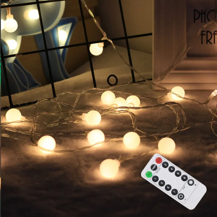 50LED шаровые стринги Водонепроницаемые огни декоративные лампы для рождественской елки Свадебные садовые вечерние LE66