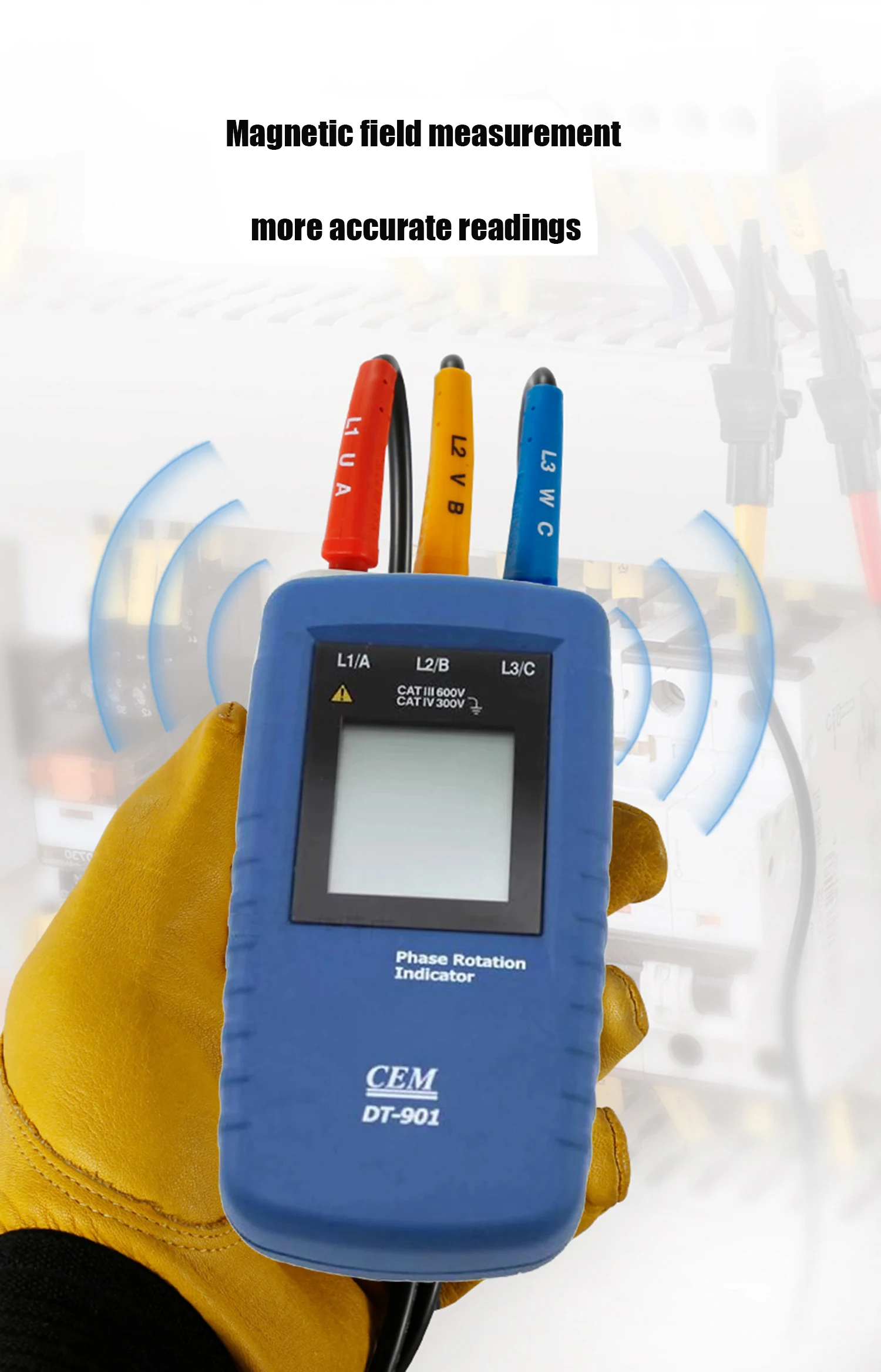 CEM DT901 Phase Rotation Indicator/Socket Polarity and Earth Leakage