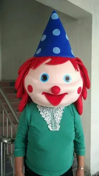 

2019 Advertising Head of Clown Mascot Costume Cosplay Xmas Fancy Dress Only Head Apparel Cartoon Character Birthday Clothes