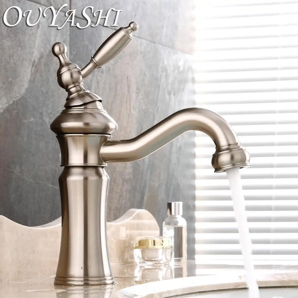 

OUYASHI traditional basin faucet single handle single hole deck mounted undercounter water tap