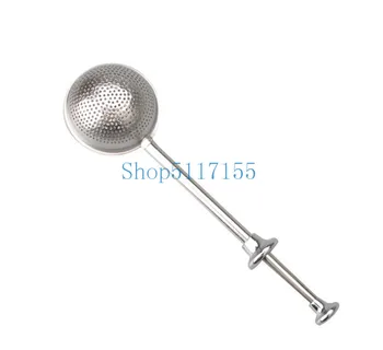 

DHL 100PCS New Push Creative Stainless Steel Tea Leaf Loose Teaspoon Mesh Herb Strainer Spice Filter Infuser Ball