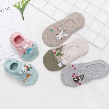 

Spring and Summer Socks Wholesale Women's Socks Personalized Bunny Lady Ladies Invisible Socks