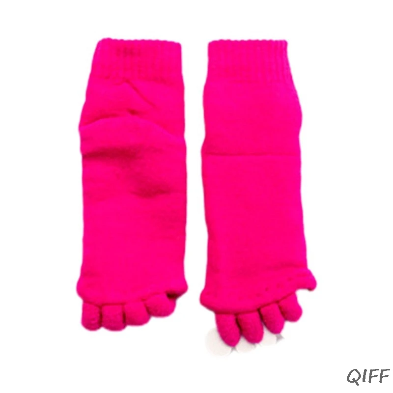 Women Foot Massage Five Toes Separator Socks Pain Relief Hallux Valgus Corrector 95AB - Цвет: HP