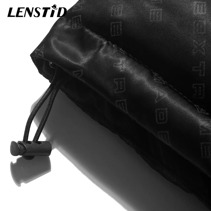 LENSTID хип хоп светоотражающие с буквенным принтом теплые стеганые куртки зимняя мужская парка ветровка уличная Harajuku верхняя одежда пальто