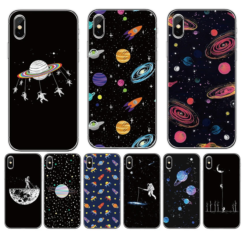 

Case For Google Pixel 2XL 3XL 2 3 3A 4 XL Silicone soft TPU back cover Print pattern Universe Space phone case