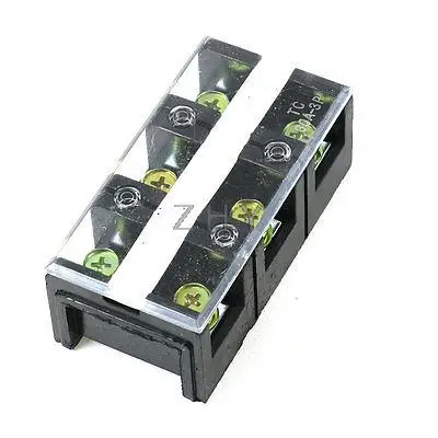 

600V 60A Dual Row 3 Positions Barrier Screw Terminal Block TC-603