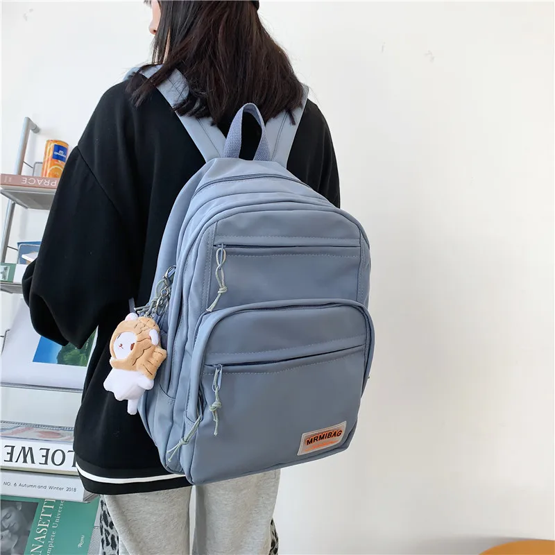 Kawaii Nylon Pastel Large College Backpack - Limited Edition