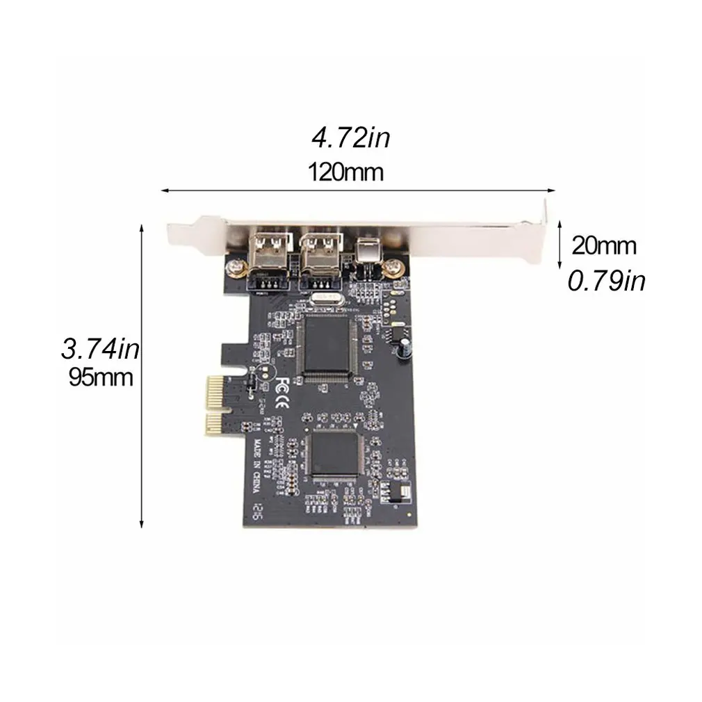 PCI Express PCI-E FireWire 1394a IEEE1394 внешний контроллер карты 3 порта для Windows XP/Vista/7 32/64 бит с кабель FireWire