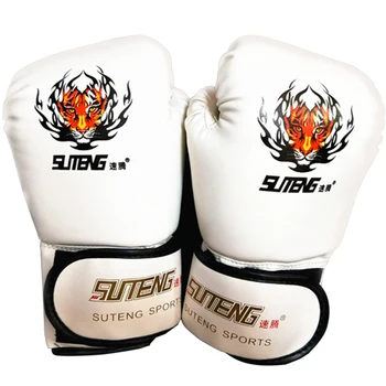 Boxing Gloves Kick Boxing Muay Thai Punching Training Bag Gloves Outdoor Sports Mittens for Punch Bag Sack Boxing Pads Men Women tanie i dobre opinie CN (pochodzenie) Mężczyzna PU leather + EVA
