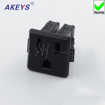 

5 PCS AC-08 power socket industrial equipment universal US standard connection card socket 3-foot three-hole power socket