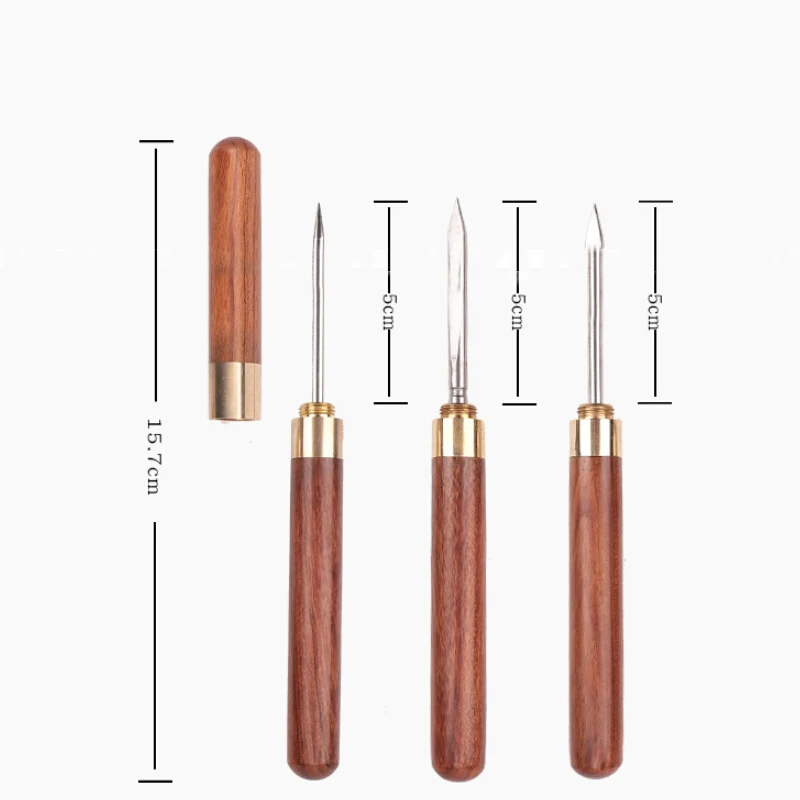 New Sandalwood Stainless Steel Tea Knife Pu Er Dedicated Tea Needle accessories Chinese Kung Fu Teasets Spiral Knife