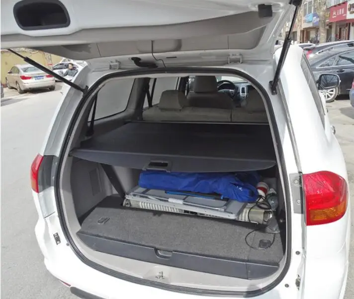 

High Quality Rear Trunk Security Screen Privacy Shield Cargo Cover For Mitsubishi Pajero Sport 2012 2013 2014 2015 (Black Beige)