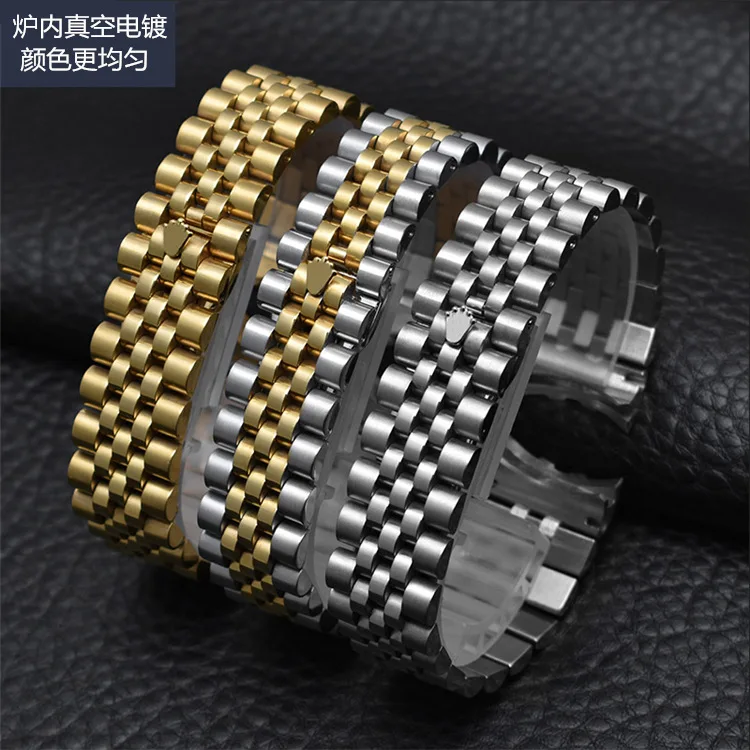 

factory Watch accessories steel strap male 20mm sports for Rolex luxury series five beads full solid strap women watch band