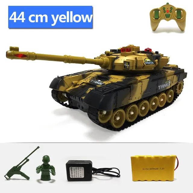 44CM Super RC tank charger battle launch cross-country tracked remote control vehicle Hobby boy toys for kids children XMAS car 5