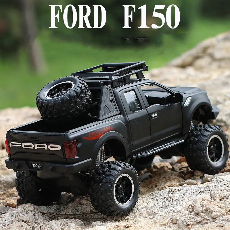 

Diecast 1:32 Raptor F150 Pickup Modified Off-road Children's Toy Car Model Alloy Simulation Wheels Back To The Future